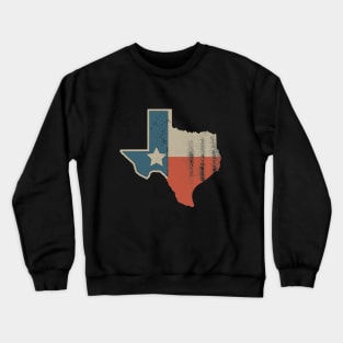 Texas State Pride - Rustic Lone Star Graphic Crewneck Sweatshirt